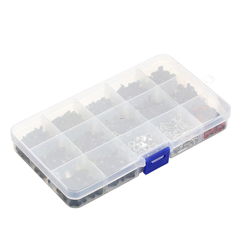 Injora M3 M4 Metal Screws & Nuts box for 1/10 RC Crawler. Hardware Kit
