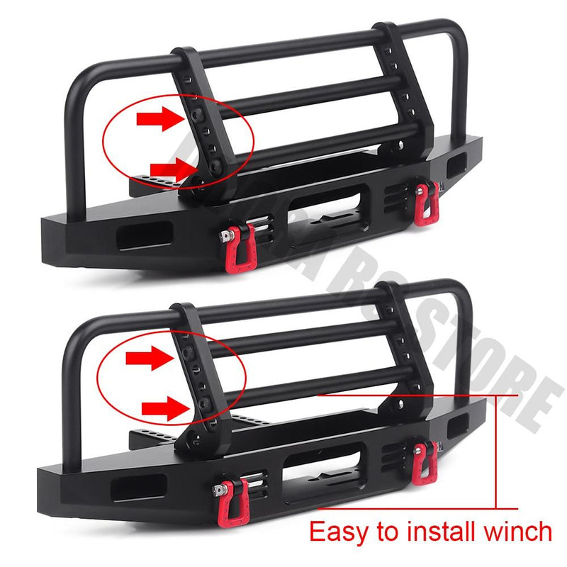 CRAW18184 INJORA Adjustable Metal Front Bumper for TRX4 SCX10 & SCX10 II