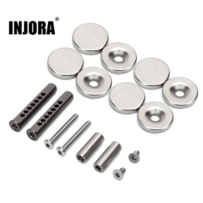INJORA Metal Body Shell Post Mount With Magnet For SCX10 II