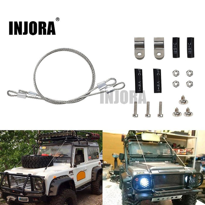 INJORA 2pcs 180mm Modified Parts Steel Ropes For 1/10 RC Crawler CRAW18311