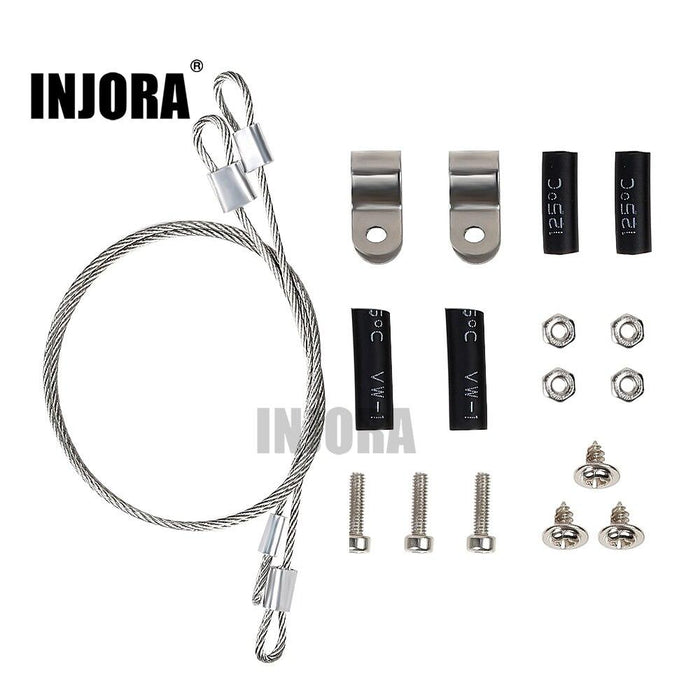 INJORA 2pcs 180mm Modified Parts Steel Ropes For 1/10 RC Crawler CRAW18311