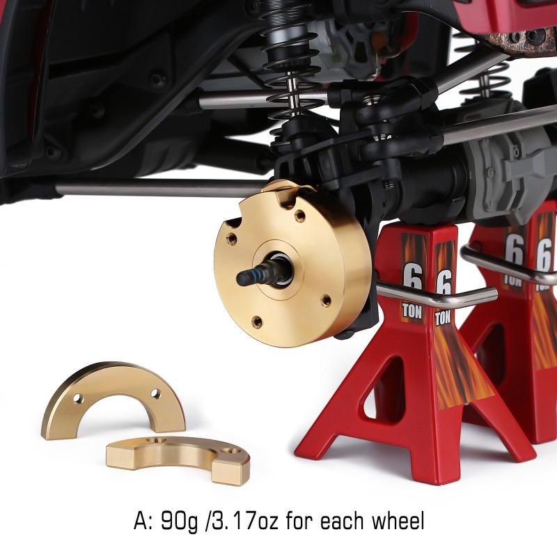 TRX4-8251E INJORA 129g/Pcs Brass Counterweight Outer Portal Drive Housing For TRX-4 TRX-6
