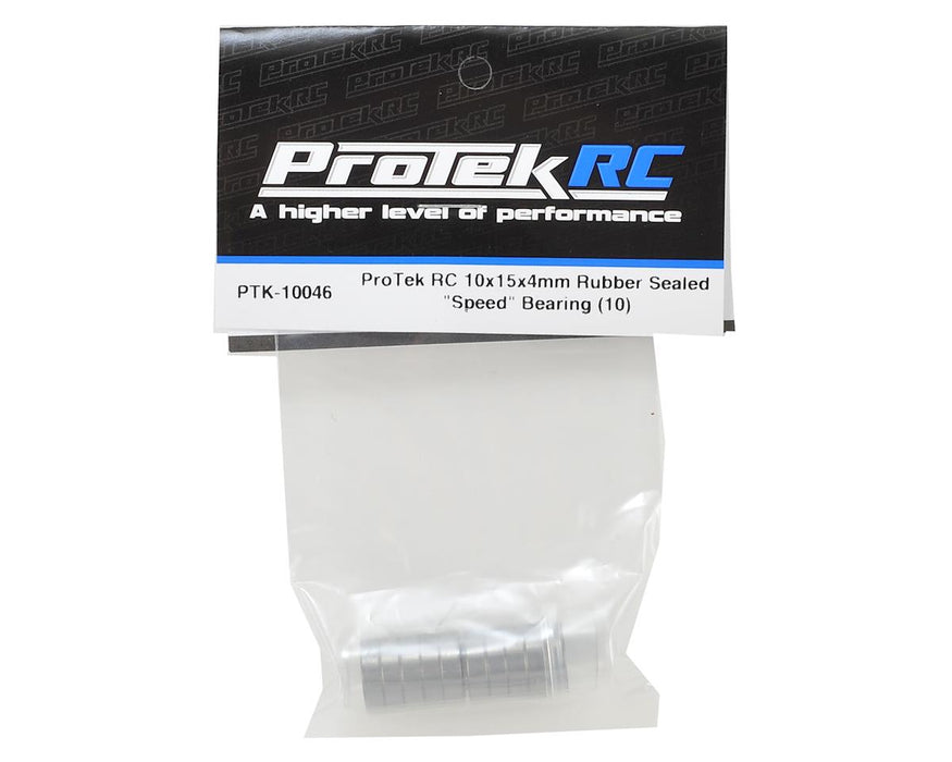 PTK-10046 ProTek RC 10x15x4mm Rubber Sealed "Speed" Bearing (10)