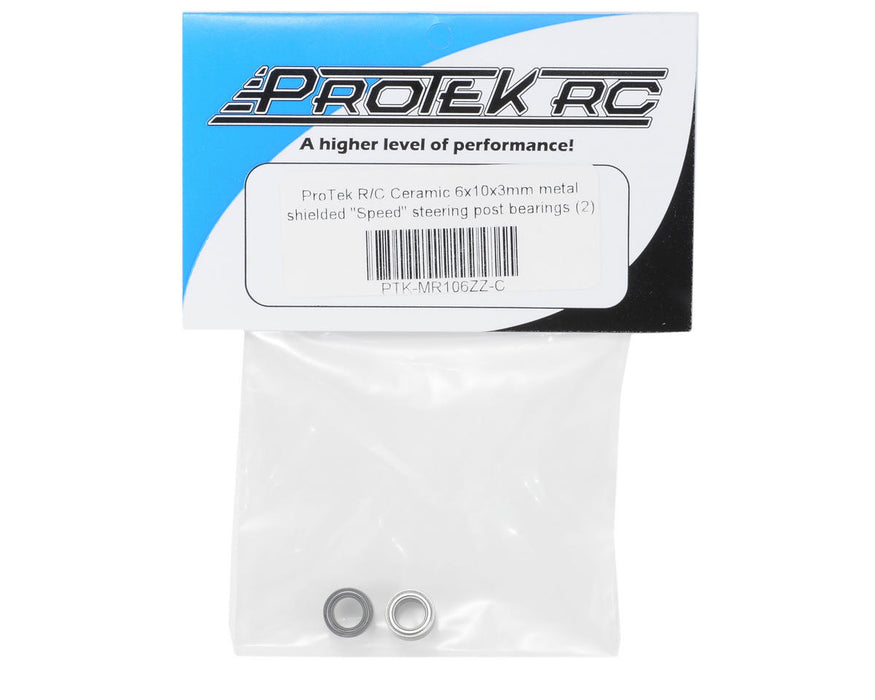 PTK-10063 ProTek RC 6x10x3mm Ceramic Metal Shielded "Speed" Bearing (2)
