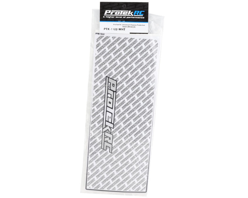 PTK-1102-WHT ProTek RC Universal Chassis Protective Sheet (White) (2) (12.5x33.5cm)