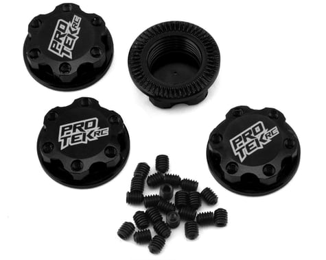 ProTek PTK-2036 RC 17mm Captured & Knurled Magnetic Wheel Nuts (4) (Black)