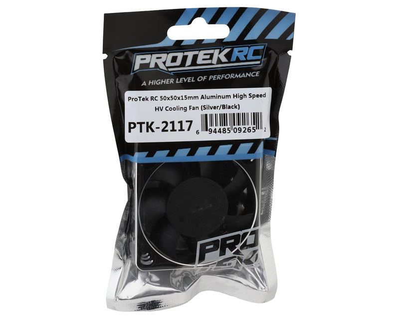 PTK-2117 ProTek RC 50x50x15mm Aluminum High Speed HV Cooling Fan (Silver/Black)