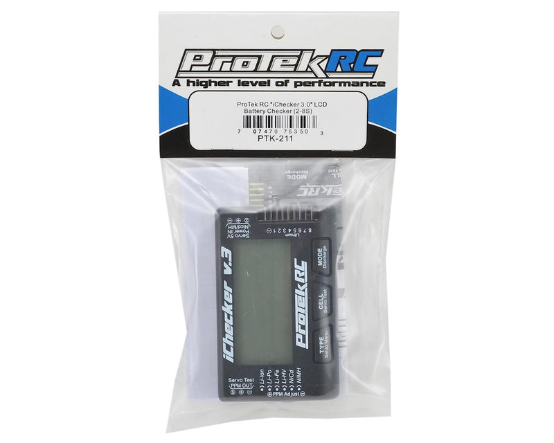 PTK-211 - ProTek RC "iChecker 3.0" LCD LiPo Battery Cell Checker (2-8S) w/Balance Discharging