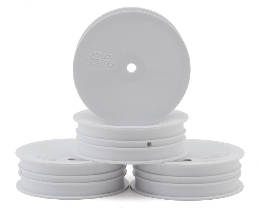 PTK-2756 ProTek RC 2.2" "Narrow" Concave Front 2WD 1/10 Buggy Wheels (White) (4) (12mm Hex)