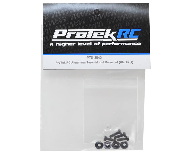 PTK-3040 ProTek RC Aluminum Servo Mount Grommet (Black) (4)