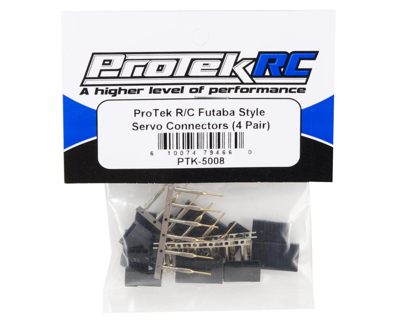 PTK-5008 Protek Rc  Futaba Style Servo Connectors (4 Pair)