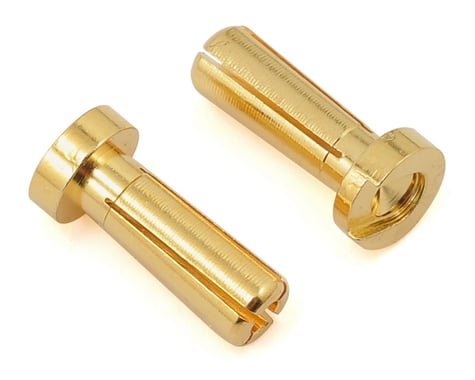 PTK-5044 - ProTek RC 4mm Low Profile "Super Bullet" Solid Gold Connectors (2 Male)