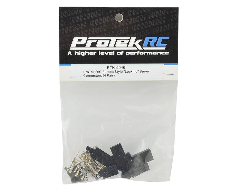 Protek RC PTK-5046 Futaba & JR Style "Locking" Servo Connectors (4 Pair)