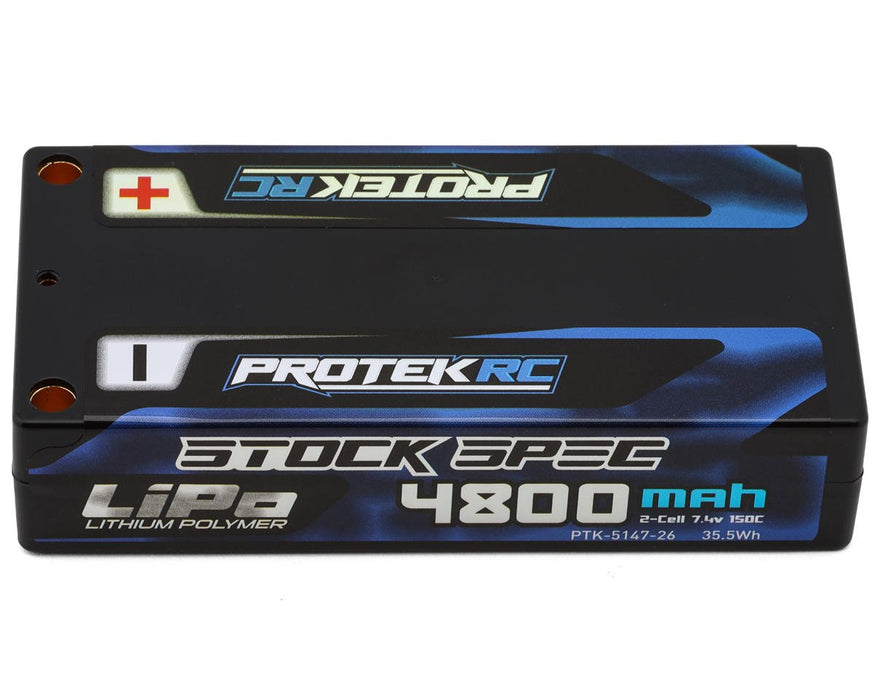 PTK-5147-26 ProTek RC 2S 150C Low IR Si-G "Stock Spec" LCG Shorty LiPo Battery (7.4V/4800mAh) (ROAR Approved)