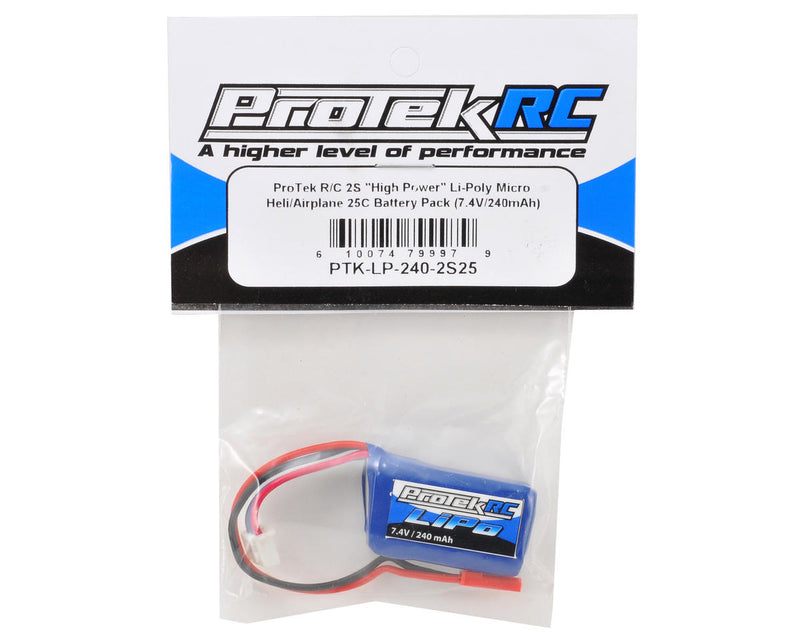 PTK-5185 ProTek RC 2S High Power 30C Micro LiPo Battery (7.4V/240mAh) w/JST Connector