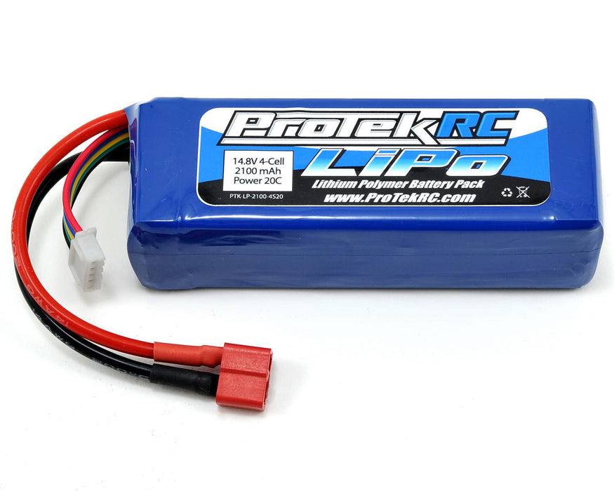 ProTek RC 4S LiPo 20C Battery Pack (14.8V/2100mAh) (Starter Box) w/T-Style Connector