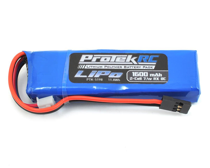 PTK-5198 ProTek RC Lightweight LiPo Receiver Battery Pack (Mugen/AE/XRAY/8ight-X) (7.4V/1600mAh) (w/Balance Plug)