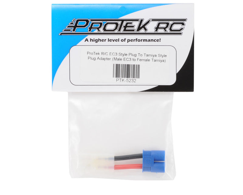 PTK-5232 Protek RC EC3 Style to Large Tamiya Style Plug Adapter (Male EC3/Female Tamiya)