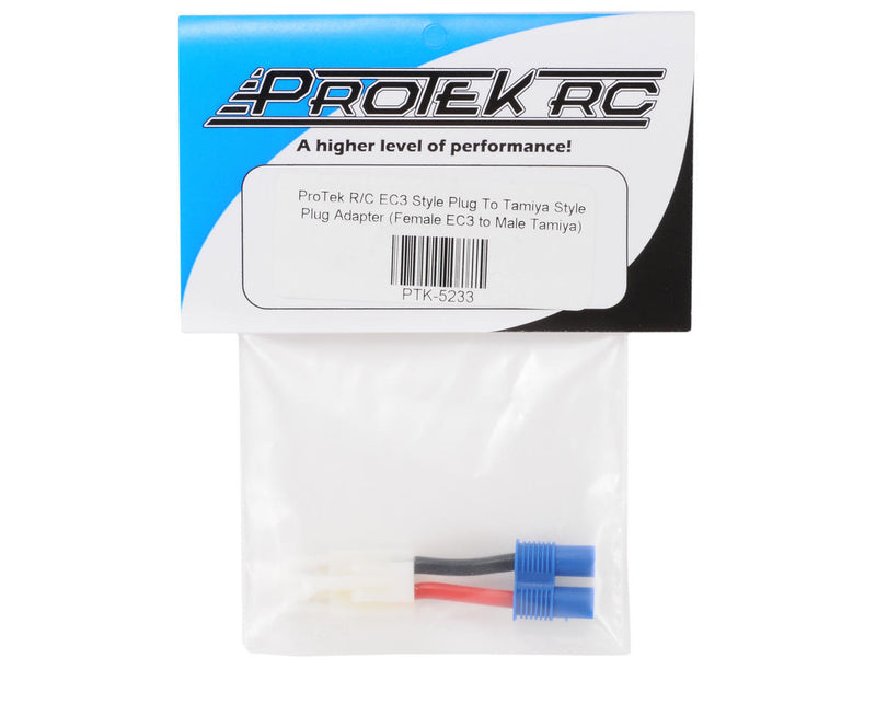 PTK-5233 Protek RC EC3 Style to Large Tamiya Style Plug Adapter (Female EC3/Male Tamiya)