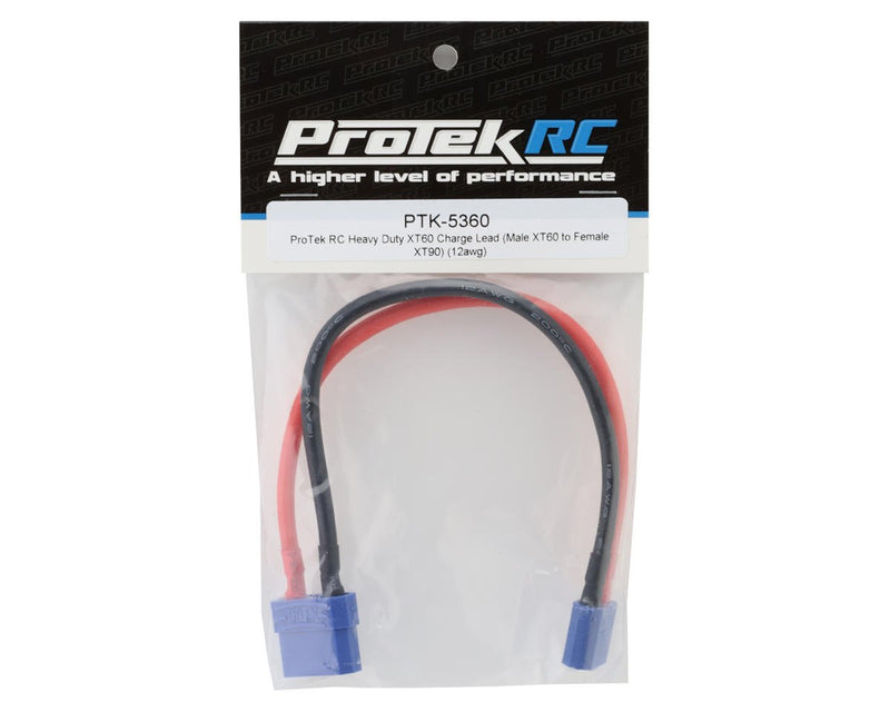 PTK-5360 ProTek RC Heavy Duty XT60 Charge Lead (Male XT60 to Female XT90) (12awg)