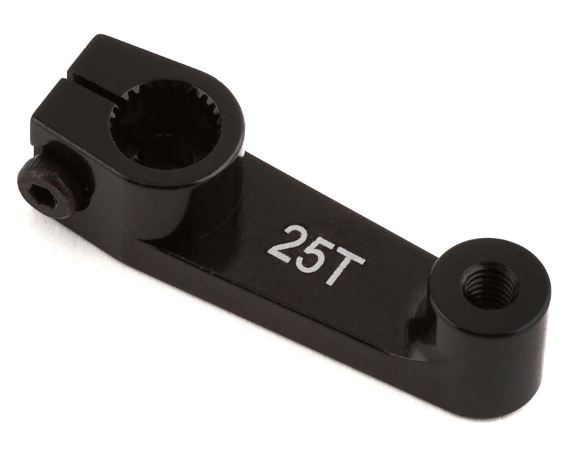 PTK-7615 ProTek RC Associated B74 Series Aluminum Clamping Servo Horn (Black) (25T-Futaba/Savox/ProTek)