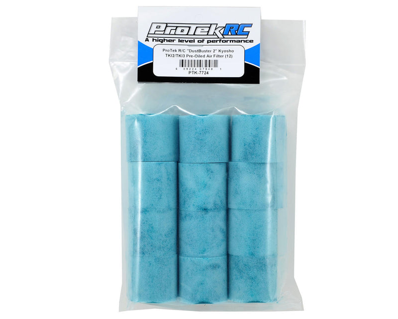 PTK-7724 ProTek RC "DustBuster 2" Kyosho MP10 & MP9 Pre-Oiled Air Filter Foam (12)
