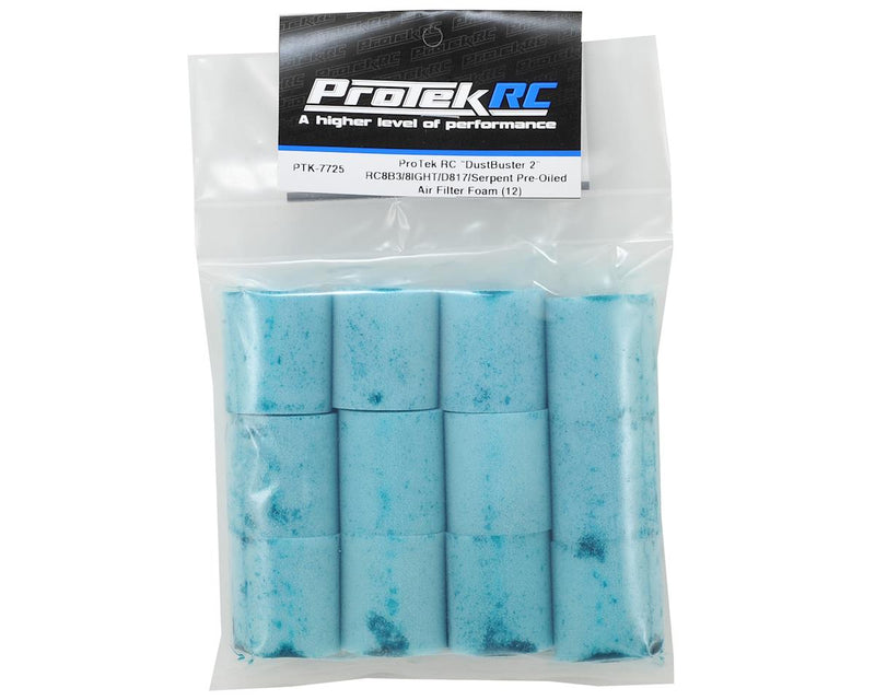 PTK-7725 ProTek RC "DustBuster 2" TLR Style Pre-Oiled Air Filter Foam (12) (RC8B3/RC8B4/RC8T4/8IGHT/D817/SRX8/NB, NT48 2.0, 2.1)