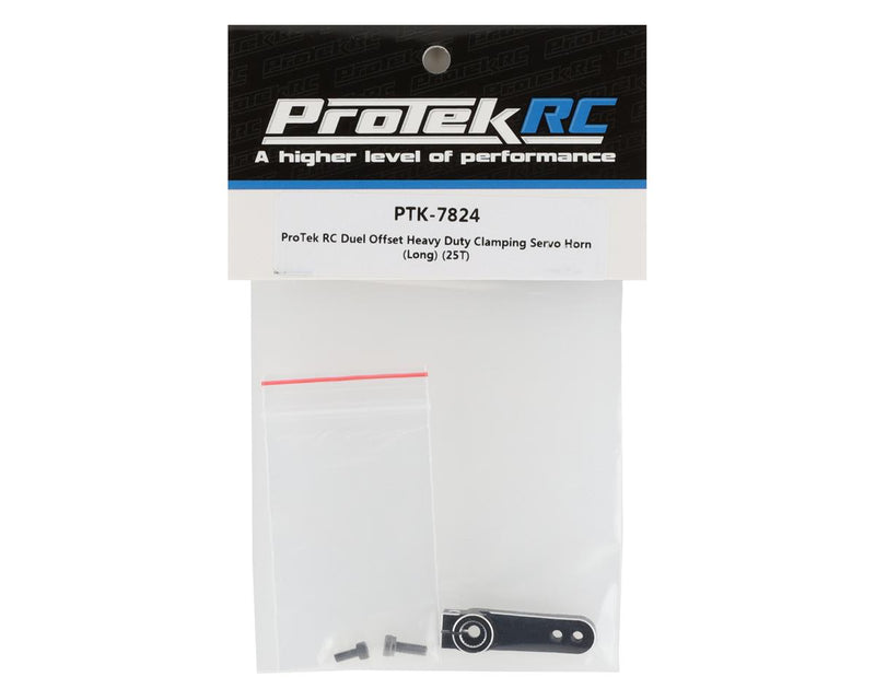 PTK-7824 ProTek RC Dual Offset Heavy Duty Clamping Servo Horn (Long) (25T)