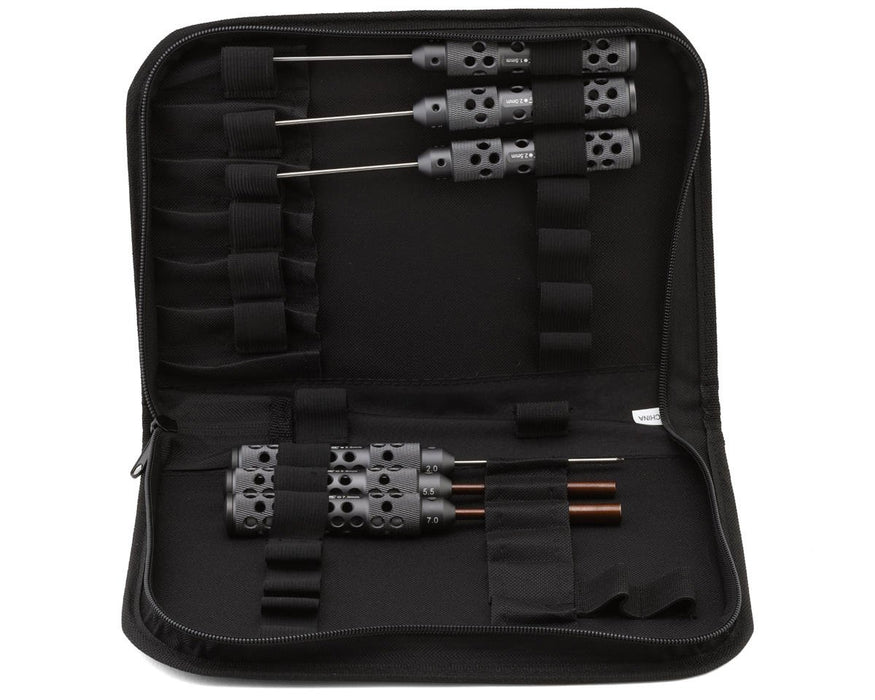 PTK-8300 ProTek RC 6-Piece Metric Hex & Nut Driver "TruTorque" 1/10 Surface Tool Set w/Carrying Case