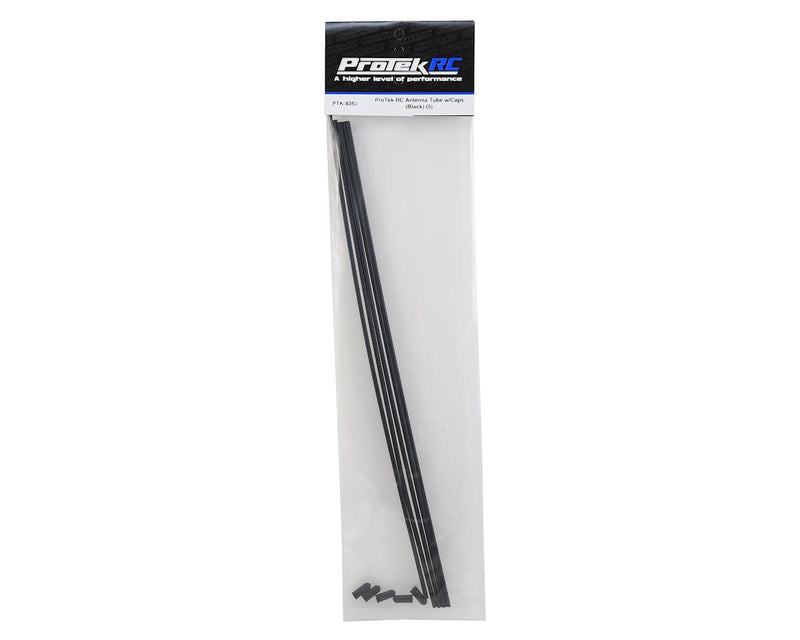 PTK-8353 ProTek RC Antenna Tube w/Caps (Black) (5)