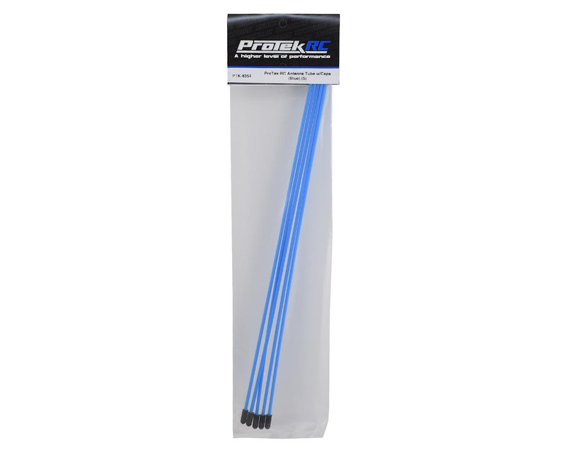 PTK-8354 ProTek RC Antenna Tube w/Caps (Flo Blue) (5)