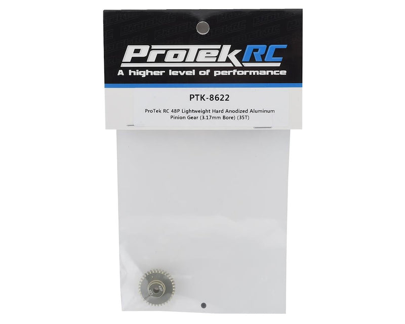 PTK-8622 ProTek RC 48P Lightweight Hard Anodized Aluminum Pinion Gear (3.17mm Bore) (35T)