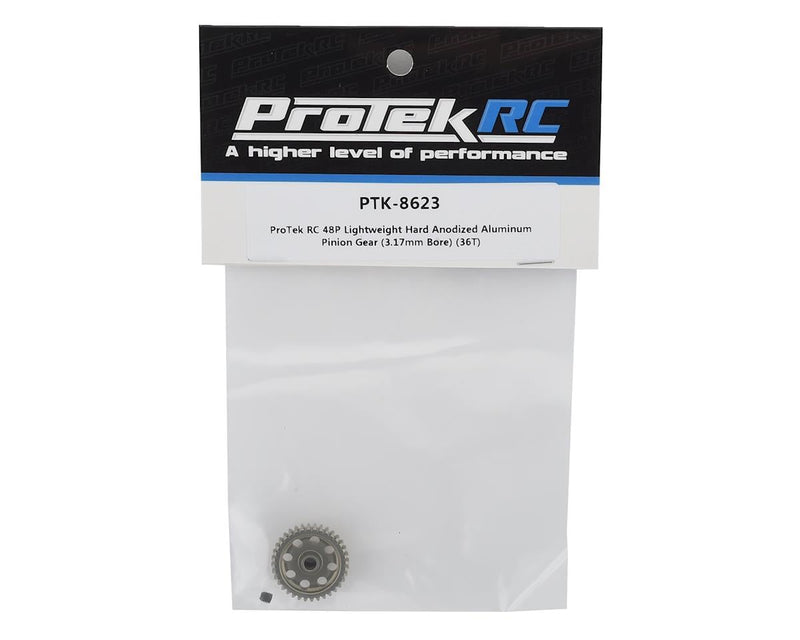 PTK-8623 ProTek RC 48P Lightweight Hard Anodized Aluminum Pinion Gear (3.17mm Bore) (36T)