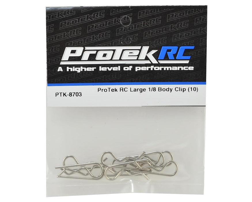 PTK-8703 ProTek RC Large Body Clip (10) (1/8 Scale)