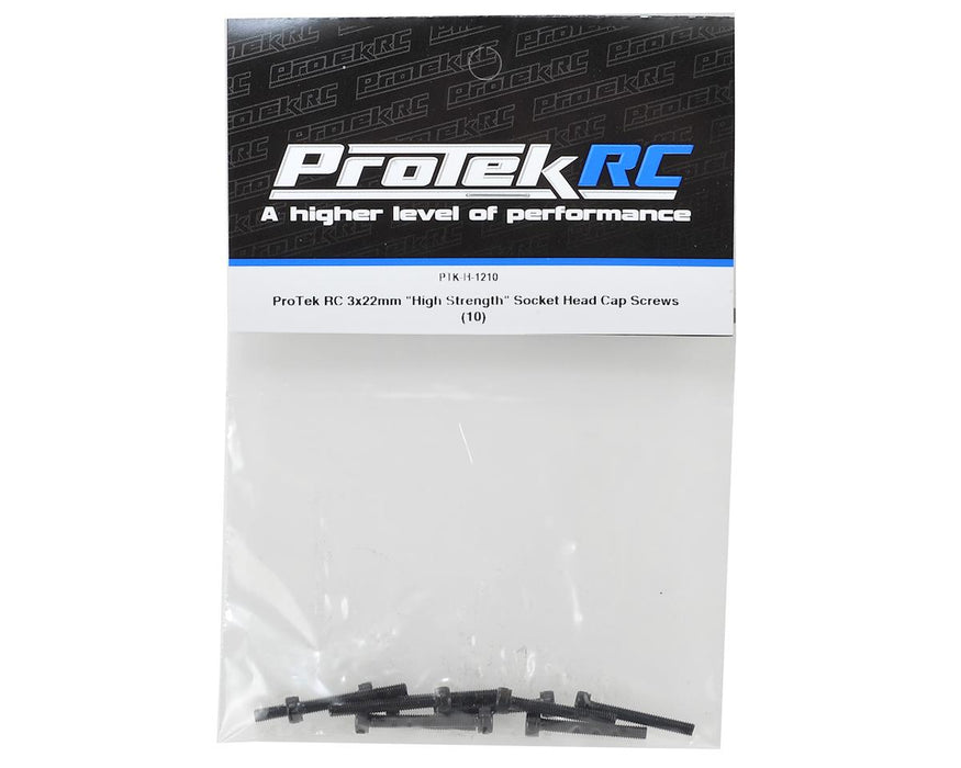 PTK-H-1210 ProTek RC 3x22mm "High Strength" Socket Head Cap Screws (10)