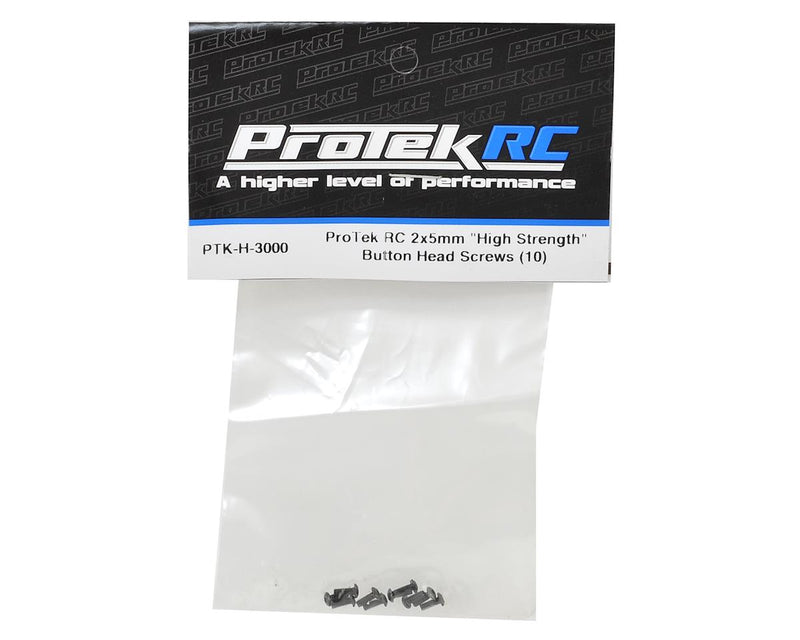 PTK-H-3000 ProTek RC 2x5mm "High Strength" Button Head Screws (10)