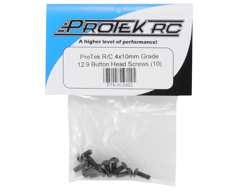 PTK-H-3302 ProTek RC 4x10mm "High Strength" Button Head Screw (10)