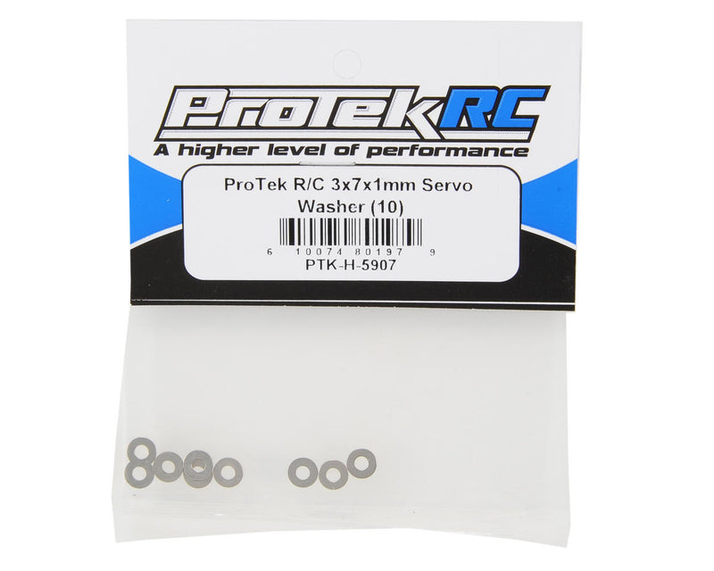 PTK-H-5907 ProTek RC 3x7x1mm Servo Washer (10)