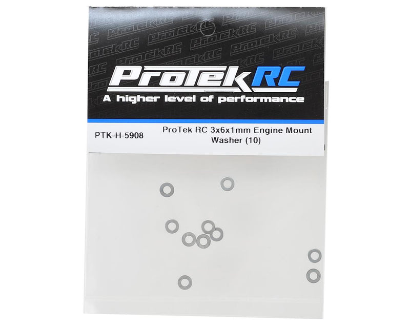 PTK-H-5908 ProTek RC 3x6x1mm Engine Mount Washer (10)