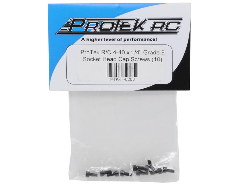 PTK-H-6200 ProTek RC 4-40 x 1/4" "High Strength" Socket Head Screws (10)