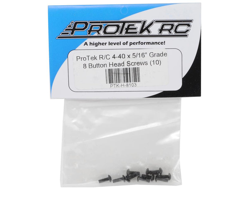 PTK-H-8103 ProTek RC 4-40 x 5/16" "High Strength" Button Head Screws (10)