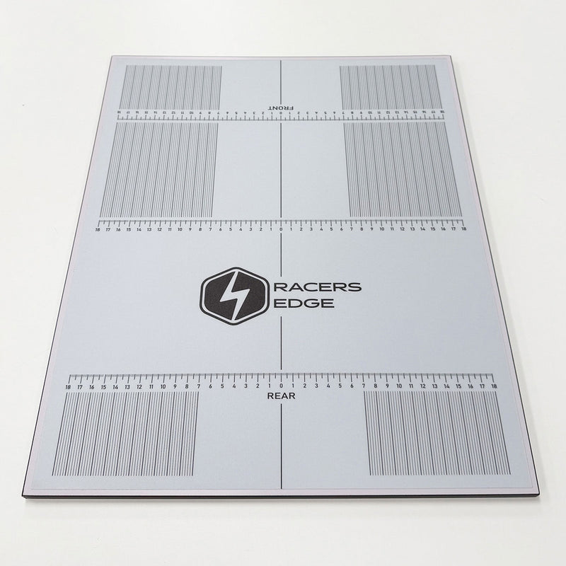 RCEPRO2700 Racers Edge Pit Set Up Board for 1/10, 1/8 Buggy & On Road Car, 400x480mm, Extra Lighweight with Plastic Decal