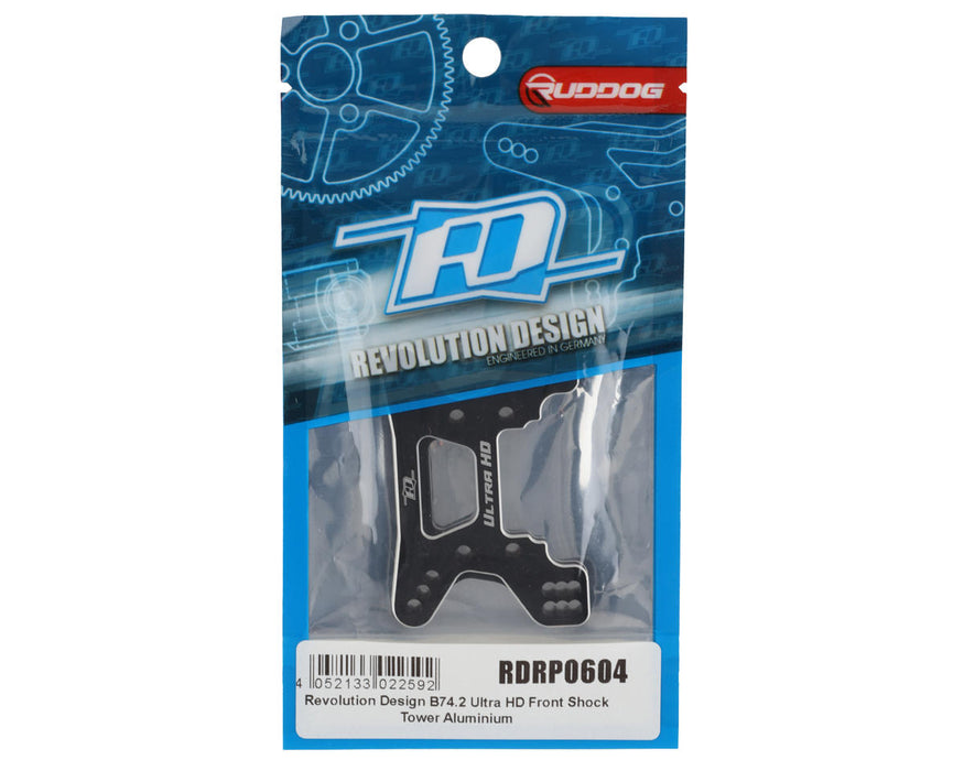 RDRP0604 Revolution Design Associated B74.2 Ultra HD Front Shock Tower, Aluminum