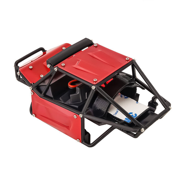 SCX24-155RD INJORA Nylon Rock Buggy Roll Cage Body Shell Chassis Kit for 1/24 SCX24 C10 JLU Bronco Base Camp