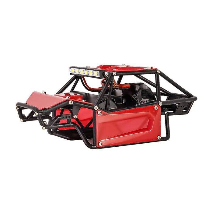 SCX24-155RD INJORA Nylon Rock Buggy Roll Cage Body Shell Chassis Kit for 1/24 SCX24 C10 JLU Bronco Base Camp