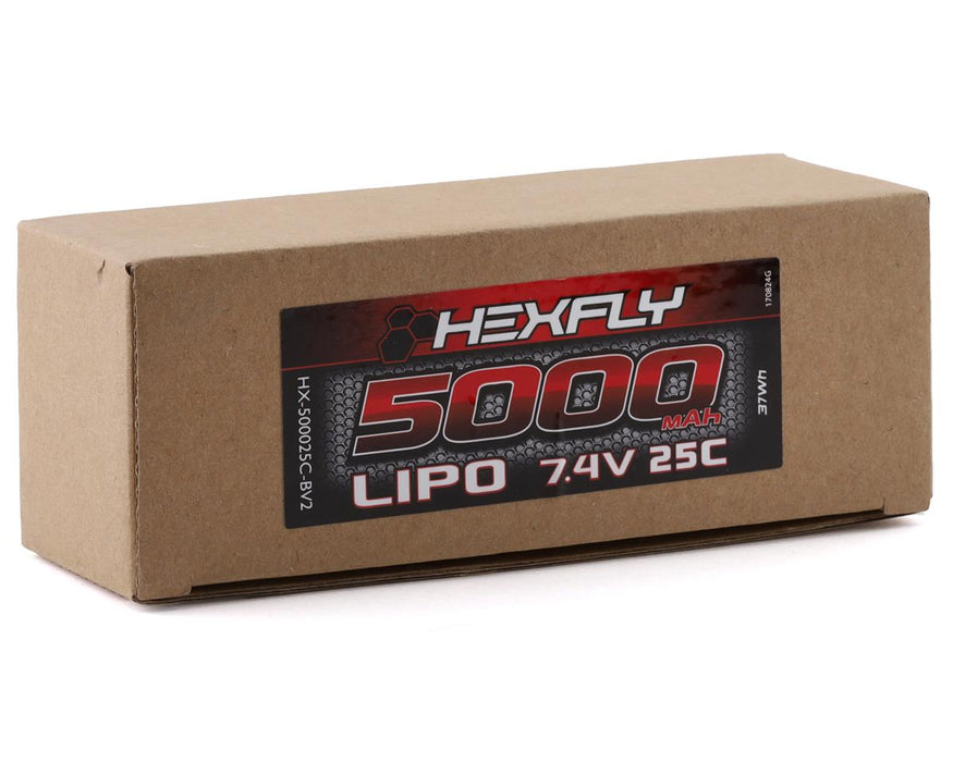 RER06397 Redcat Hexfly 2S LiPo Battery 25C w/Banana Plug (7.4V/5000mAh)
