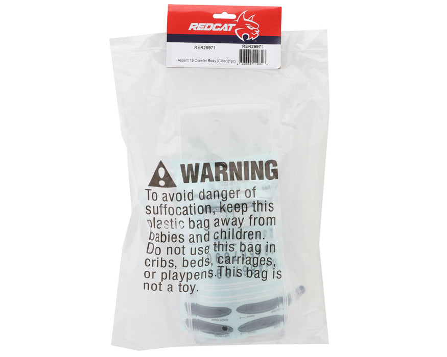 RER29971 Redcat Ascent-18 1/18 4WD RTR Rock Crawler Body (Clear)