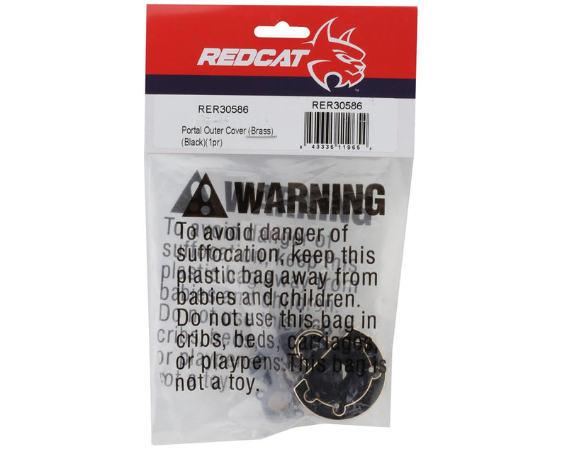 RER30586 Redcat Ascent Brass Outer Portal Covers (Black) (2) (144g)