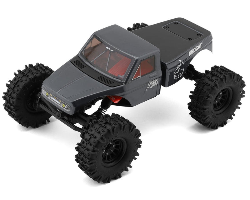RER42222 Redcat Ascent-18 Apex 1/18 4WD RTR Brushless Rock Crawler (Dark Metallic Gray) w/2.4GHz Radio, Battery & Charger