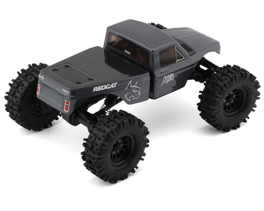 RER42222 Redcat Ascent-18 Apex 1/18 4WD RTR Brushless Rock Crawler (Dark Metallic Gray) w/2.4GHz Radio, Battery & Charger